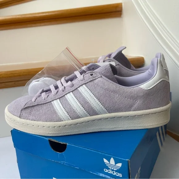 NWT Adidas Campus 80s Light Purple Sneakers leather , lavender - Picture 10 of 16